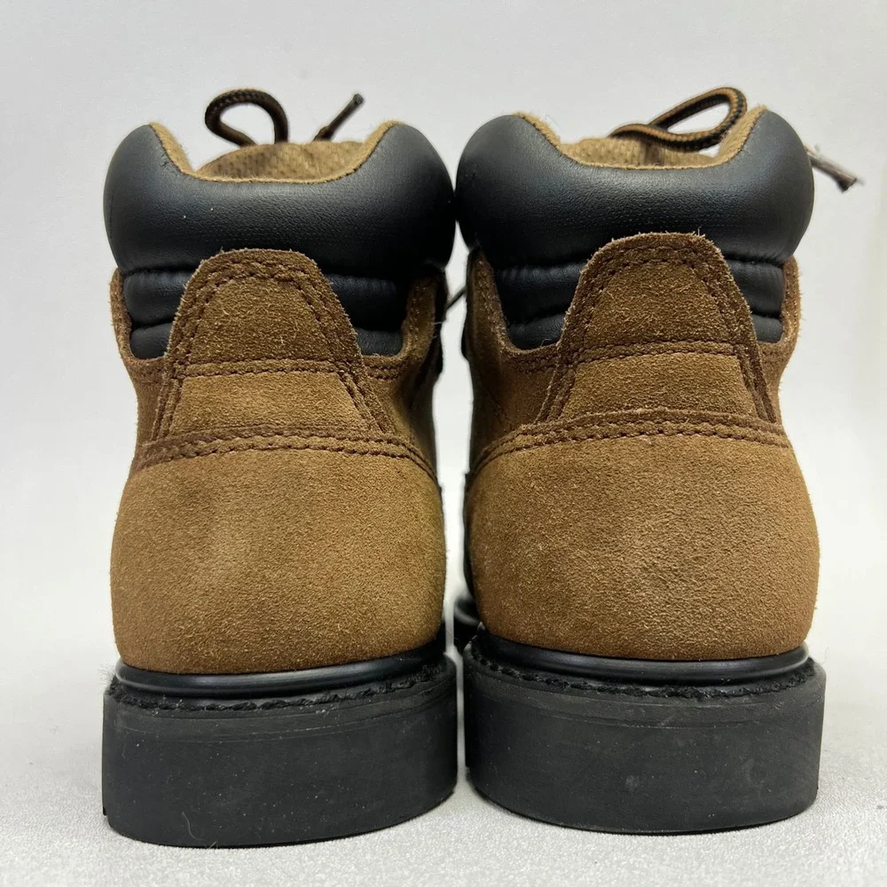 Brahma Alpha Boots Mens 7.5 Leather Steel Toe Waterproof Workwear No Insoles